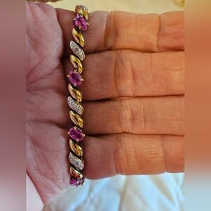 VINTAGE ROSS&SIMMONS .925 SS/GOLD PLATED BRACELET